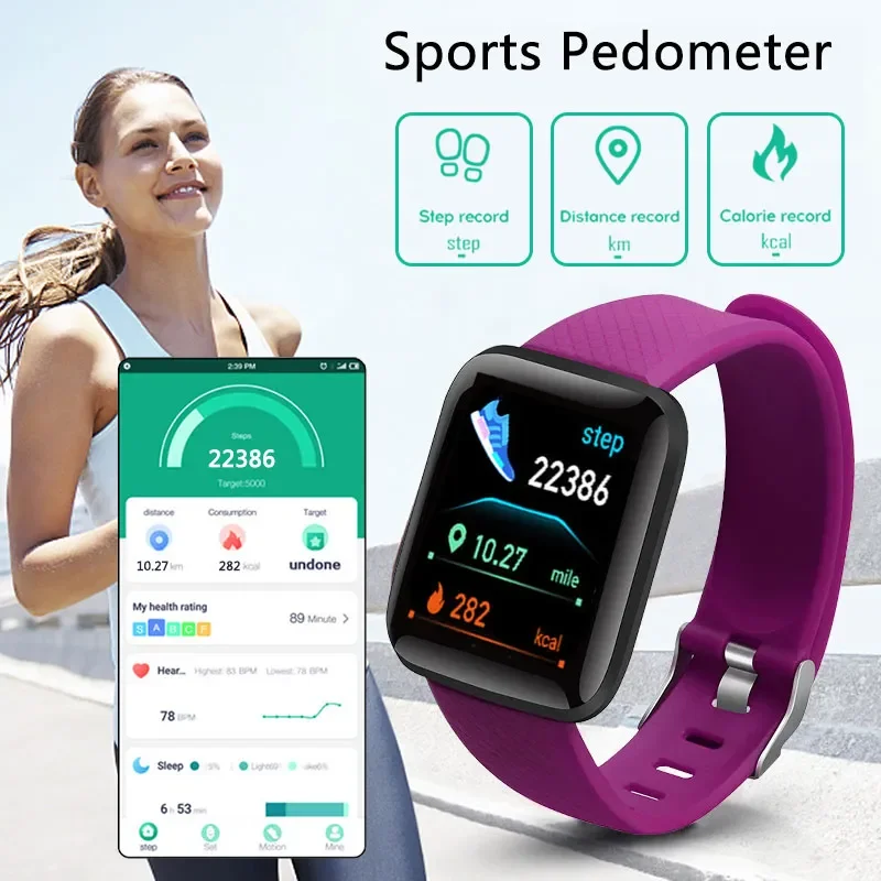 Smart Watch Men Women Heart Rate Blood Pressure Monitor Fitness Children Kids Smartwatch Smart Bracelet for Android IOS Relogio