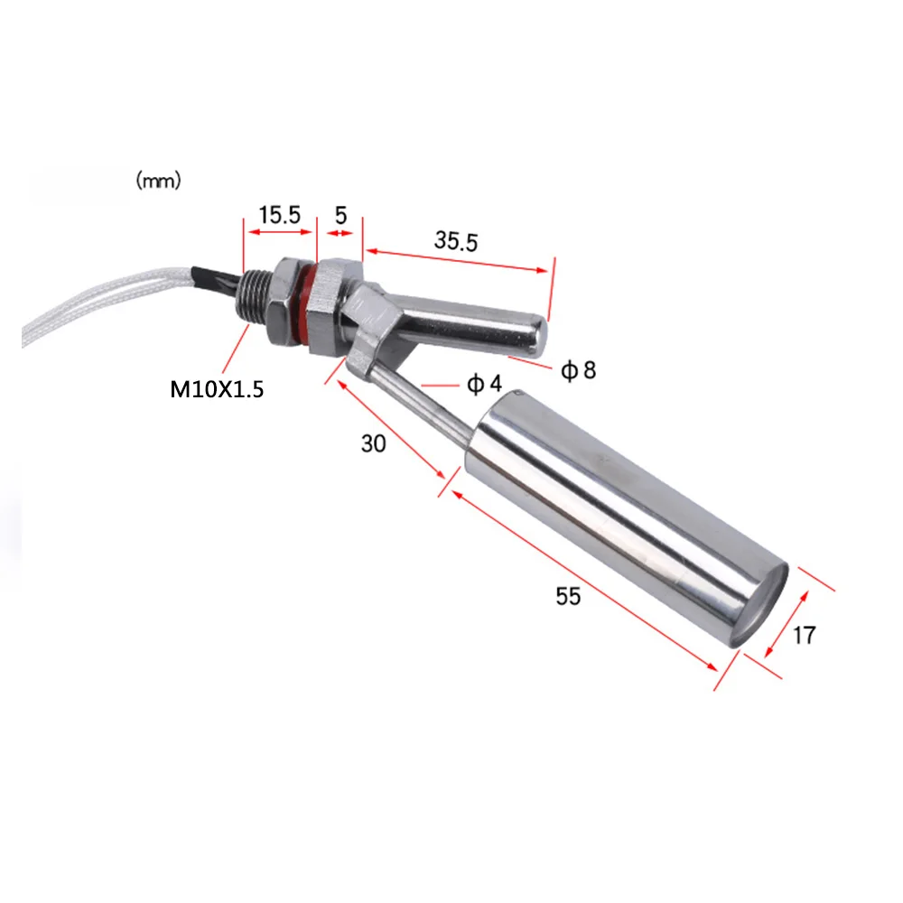 Water Level Float Switch Flow sensor Horizontal Side mount Liquid Level Controller Tower Tank Pool Stainless Steel ESC11