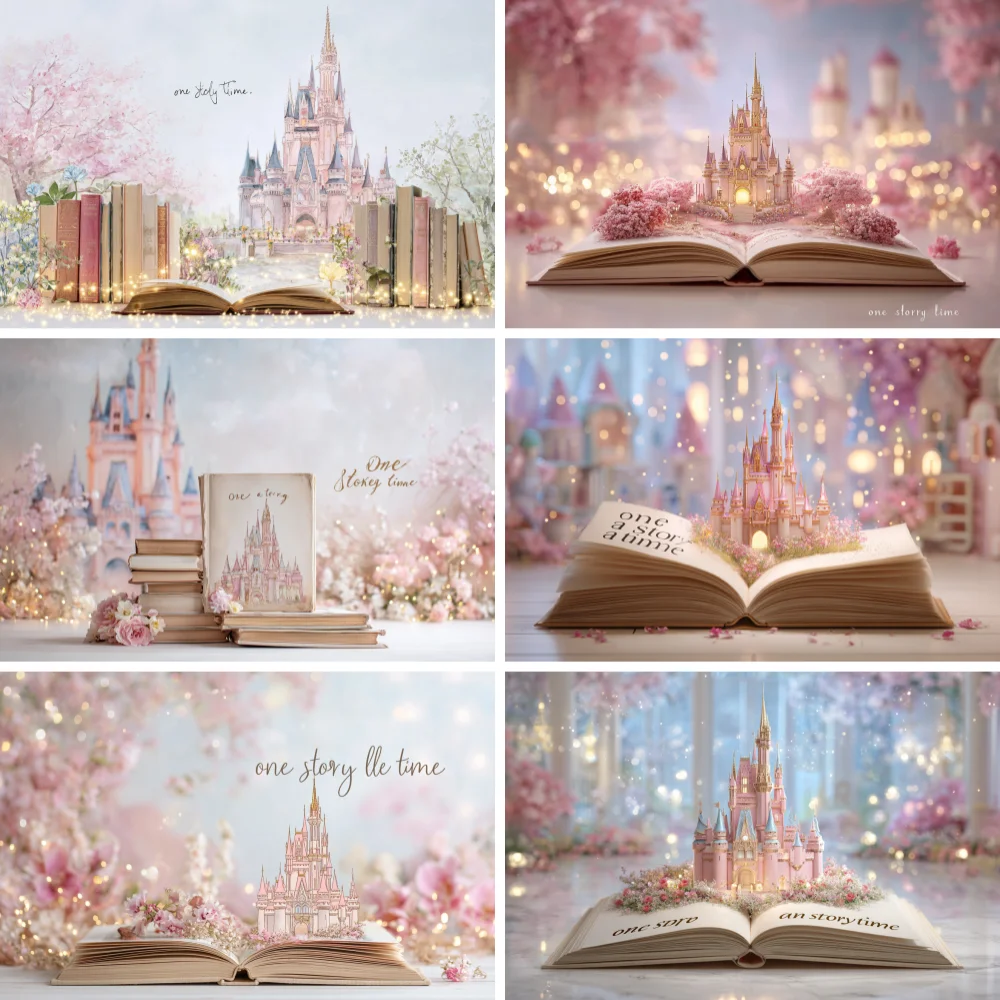 

Photography Background Spring Flowers Book Castle Decorations Adult Wedding Child Birthday Party Backdrop Banner Studio