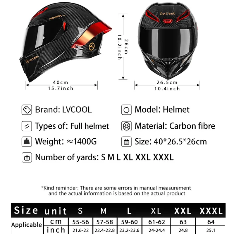 Airo Top-Rank Dual Lens Carbon Fiber Full Face Motorcycle Helmet Vintage Novel Big Tail Crash Racing  Helmets with DOT Approved