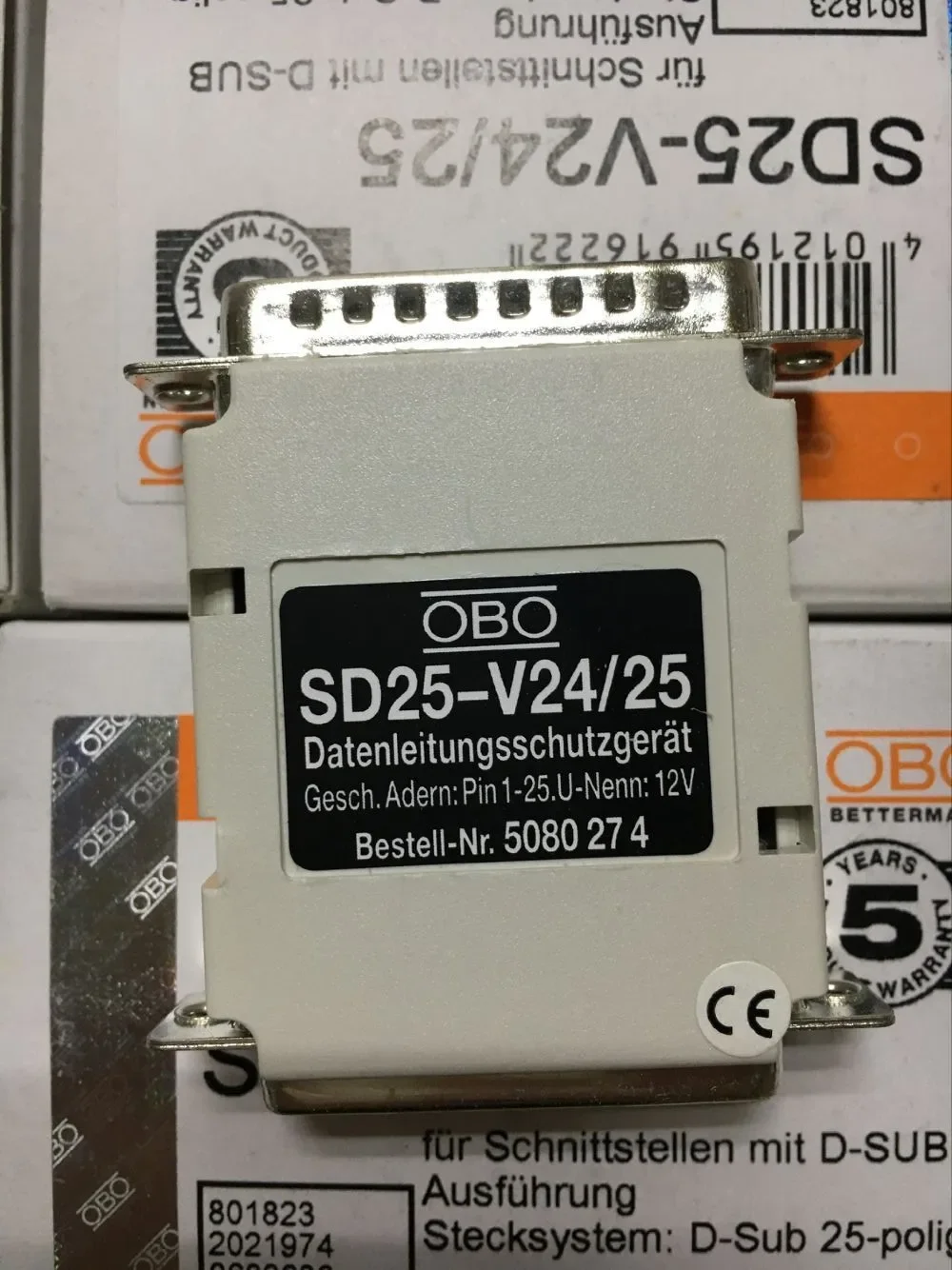 Promoción de envío gratis Dispositivo de protección contra rayos en serie OBO 5080274   Venta caliente del punto de protección contra sobretensiones de señal SD25-24/25