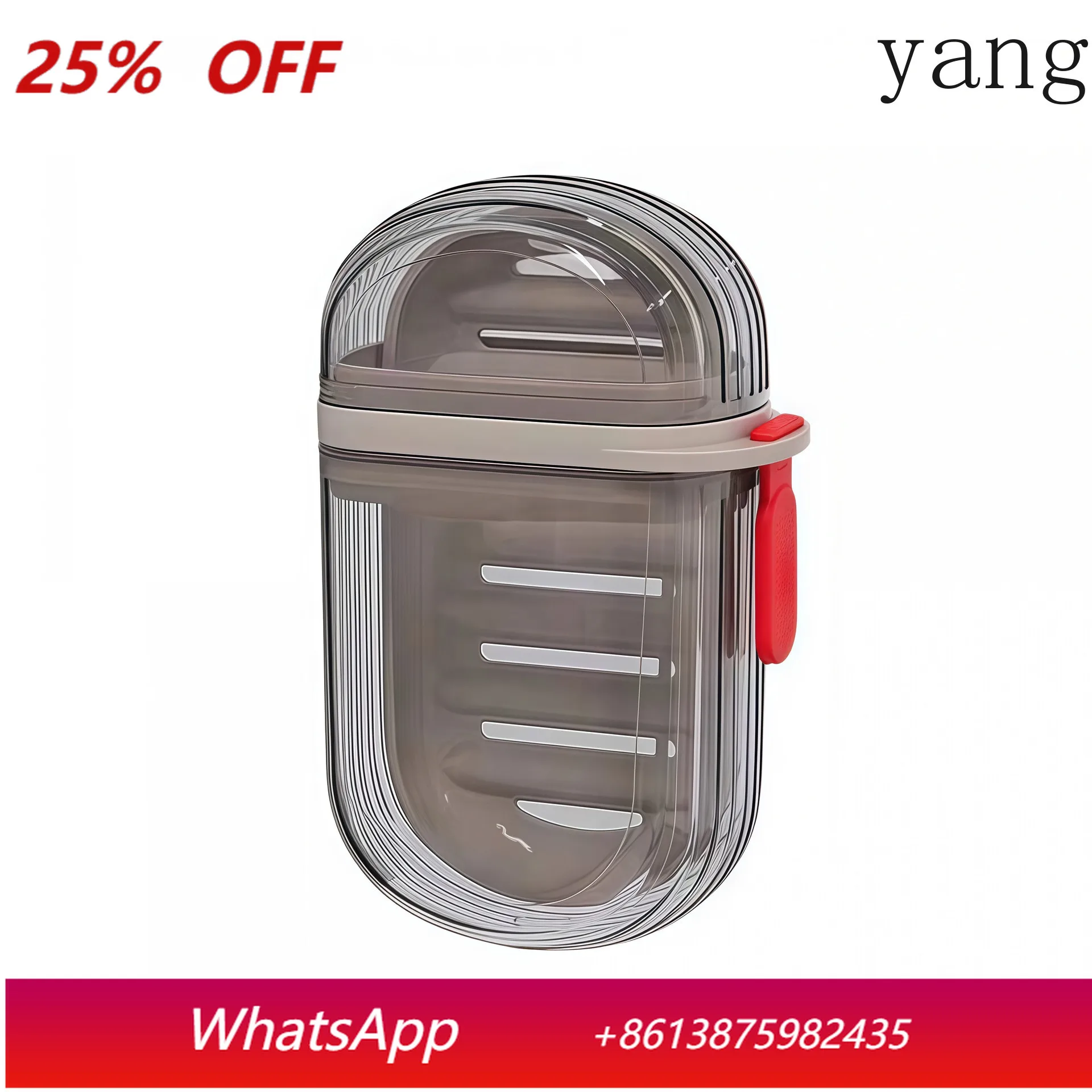 CX Travel Soap Box Drain Soap Storage Box Portable with Cover Sealed