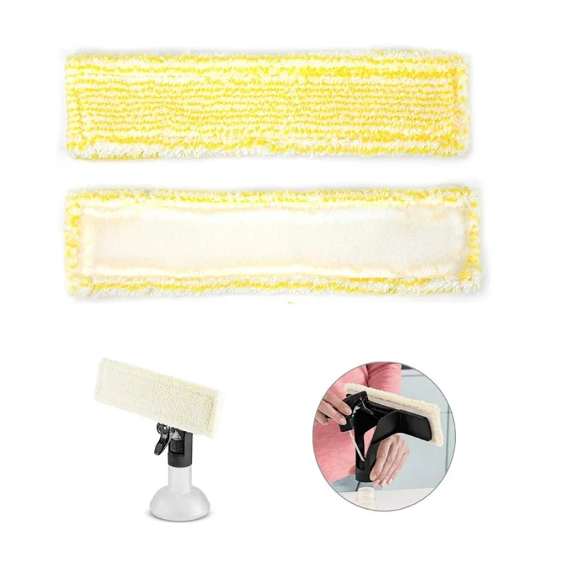 

2PCS Microfiber Cloth Pad Window Vacuum Cleaner Replacement Microfiber Window Cleaner Pad Fit for Karcher WV2 WV5 Home Cleaner