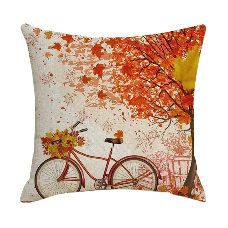 Maple Square Pillowcase Home Decor Linen Pillow Cases Cushion Covers For Sofa Car Fashion Pattern Gift 45X45cm