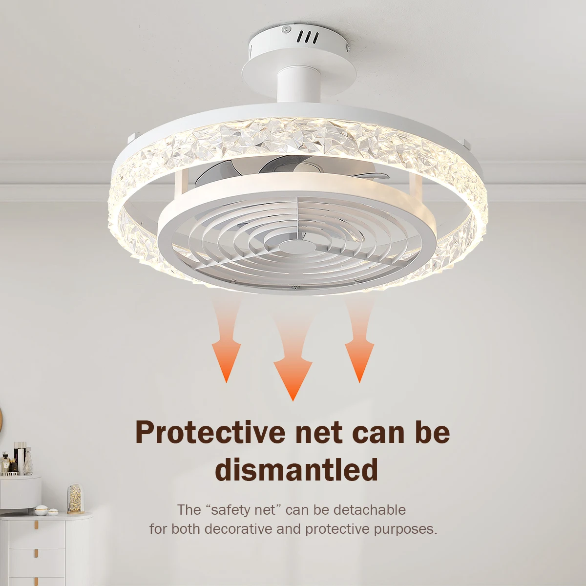 2025 جديد مصمم مروحة الثريا APP التحكم 3 اللون عكس الضوء ضوء السقف لغرفة المعيشة غرفة الطعام غرفة نوم بريق