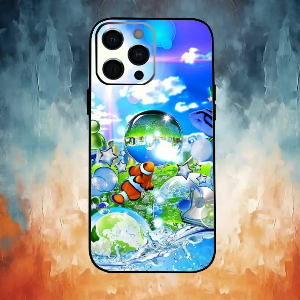 Frutiger Aero Phone Case For iPhone17,16,15,14,13,12,11 Plus,Pro Max Soft Black Cover