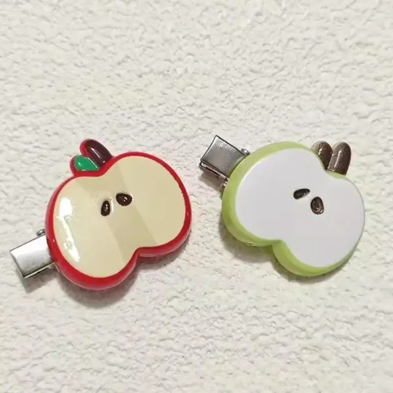 2pcs Fruit Hair Clip Child Safe Barrettes Candy Color Fruit Sidepin for Women Girl Casual Wear Special Occasion