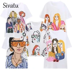 Women's T-shirts Summer 2025 Y2k Streetwear Fashion Girls Short Sleeve Tee O Neck T Shirt for Women Harajuku Tops