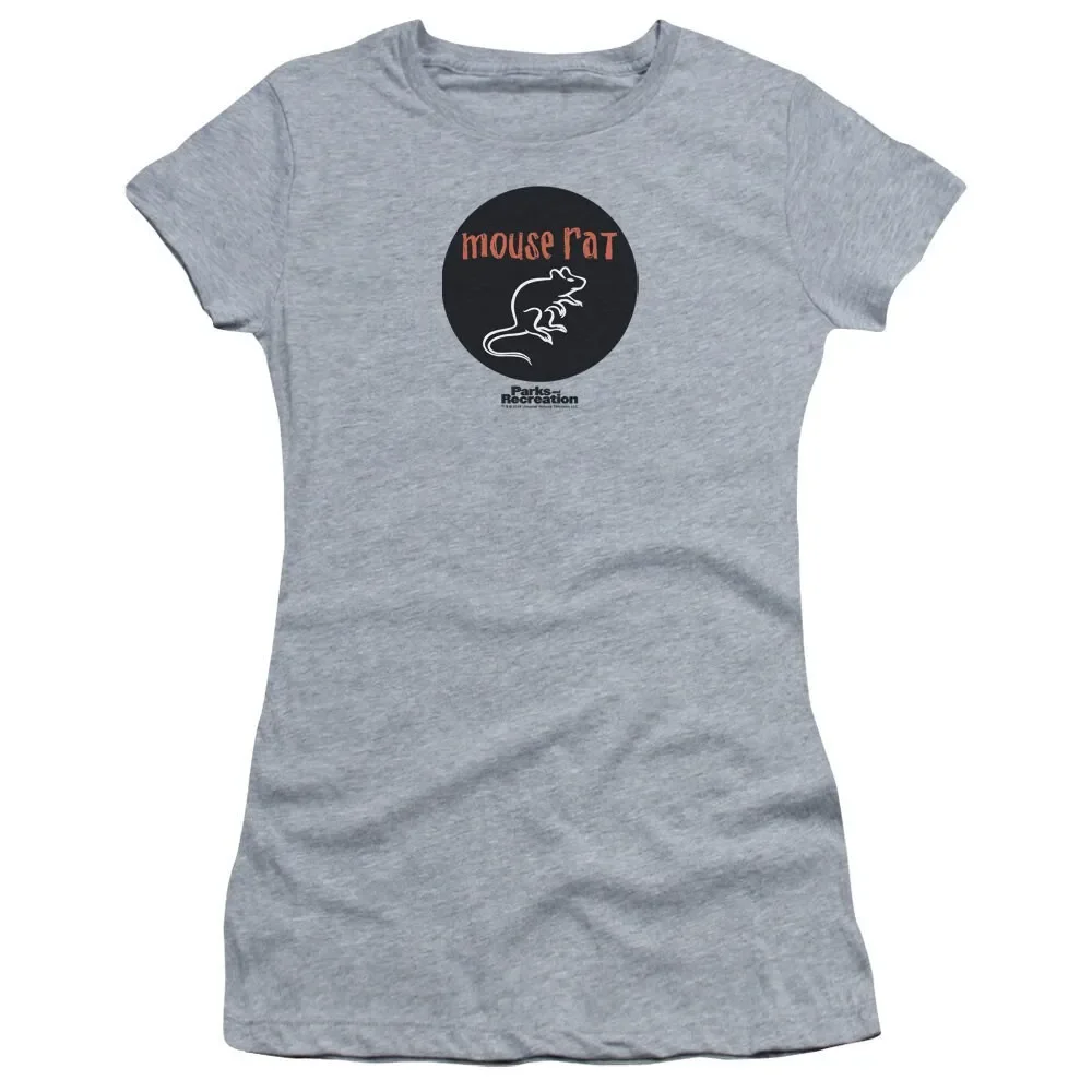 Camiseta atlética Heather para mulheres e juniores da Parks Recreation Mouse Rat