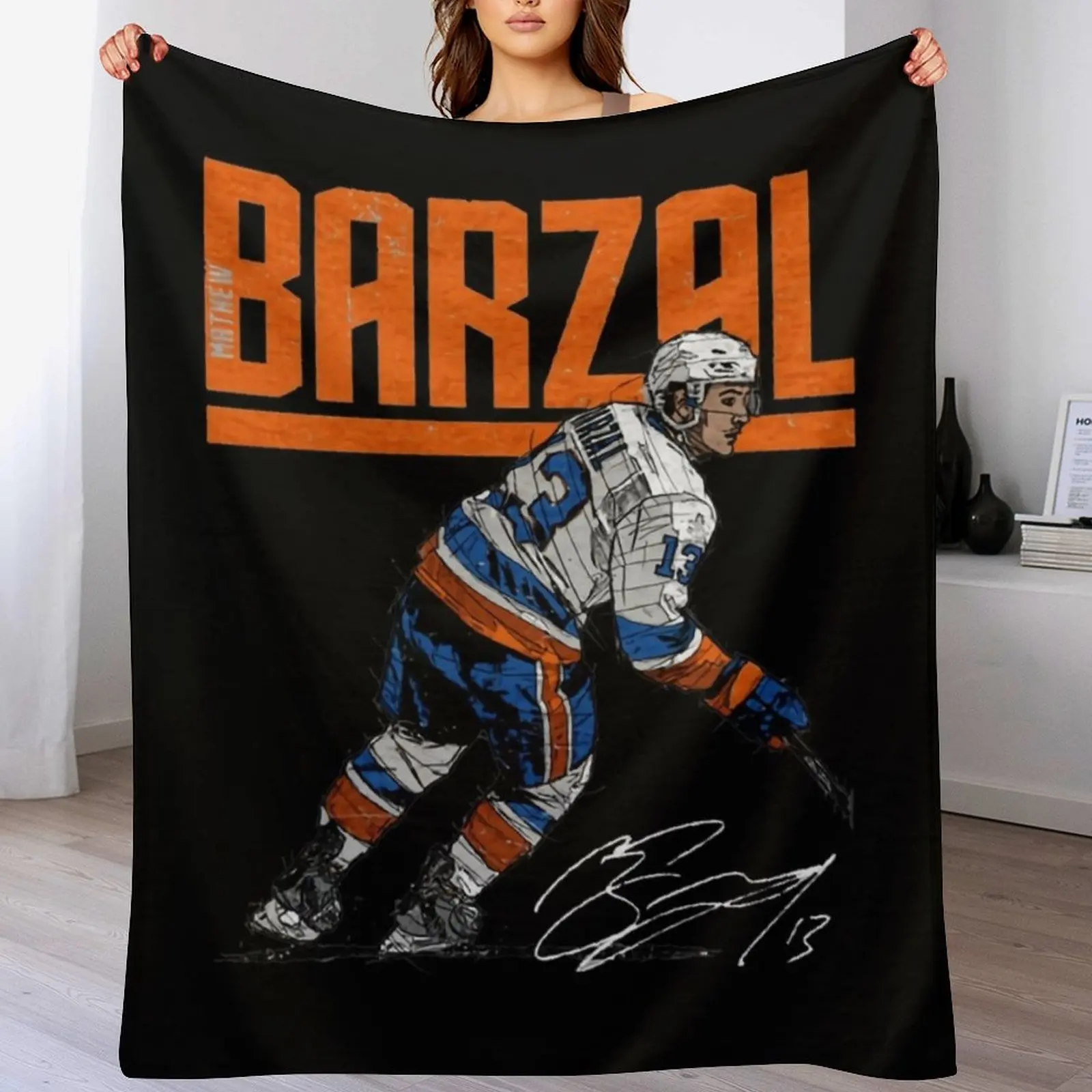 Mathew Barzal Hyper Throw Blanket