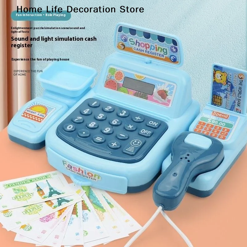 

1 Set Electronic Game Lighting And Sound Effects Supermarket Cashier Toy Simulation Shopping Cash House Kids Toys Birthday Gift