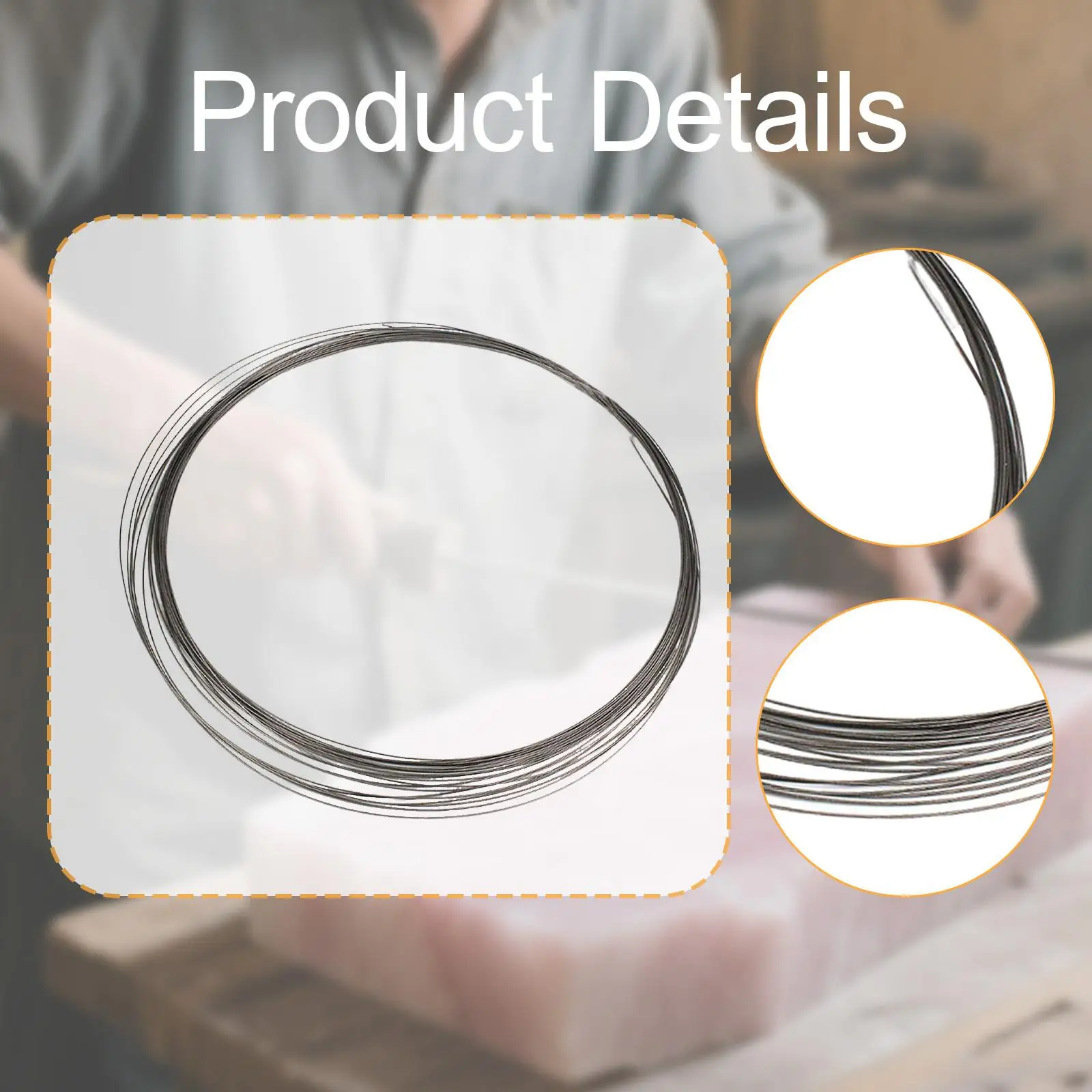 Superfine Emery Sands Wire Length 3 Meters Sturdy for Concrete Stone Jade