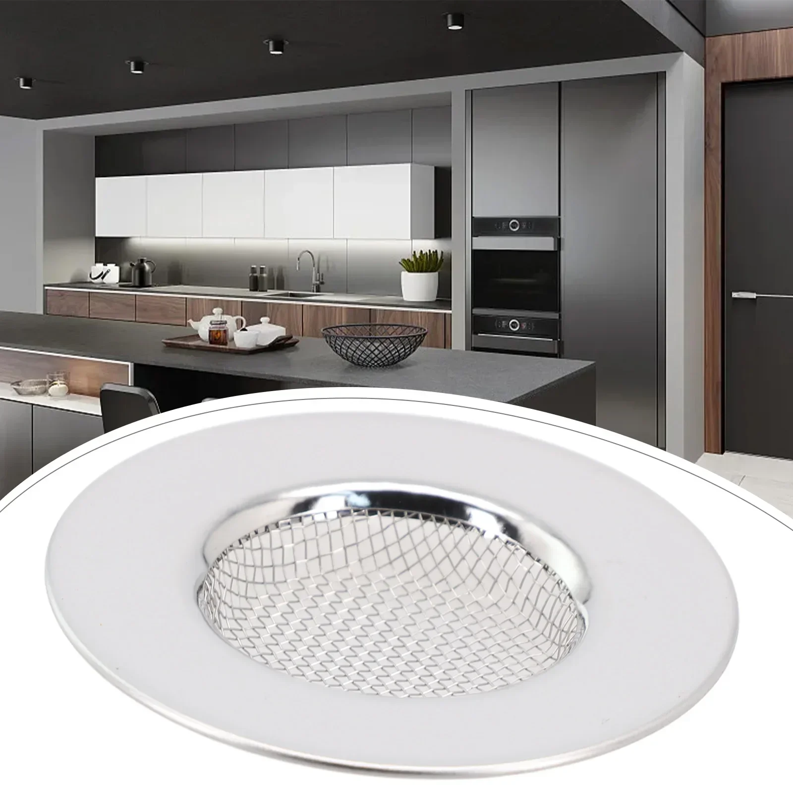 7.5 Cm Bathtub Hair Catcher Stopper Stainless Steel Shower Drain Hole Filter Trap Kitchen Metal Sink Strainer Floor Drain