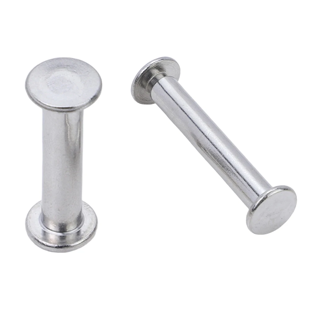 10sets Flat Head Semi Hollow Rivet Set 304 Stainless Steel M4 M5 Male and Female Blind Rivet Semi Dome Head Self-plugging Rivet