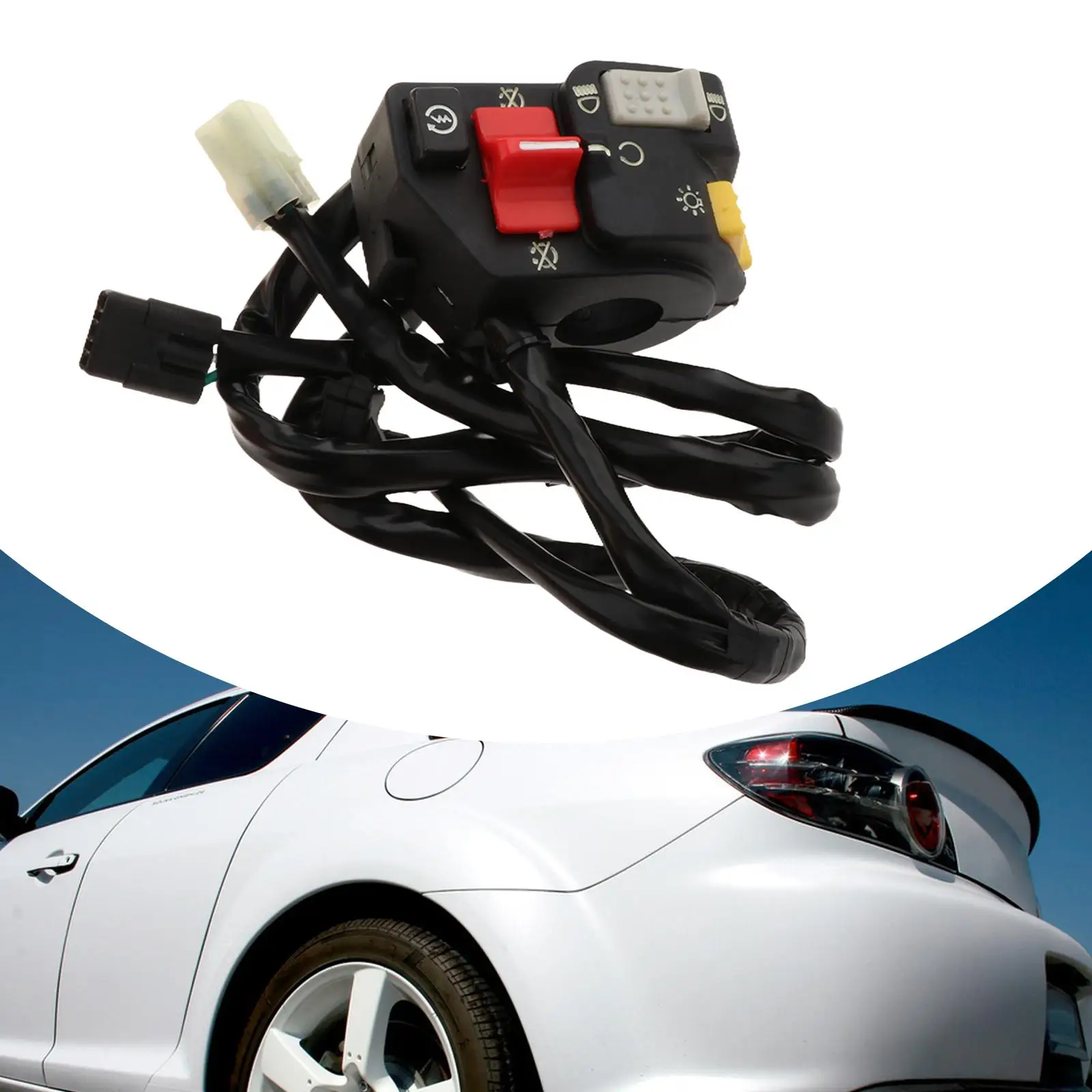 

Motorbike Handlebar Kill Switch Black ABS Durable Start Stop Repair Component for Honda TRX450ER Model 2006 to 2014 Upgrade