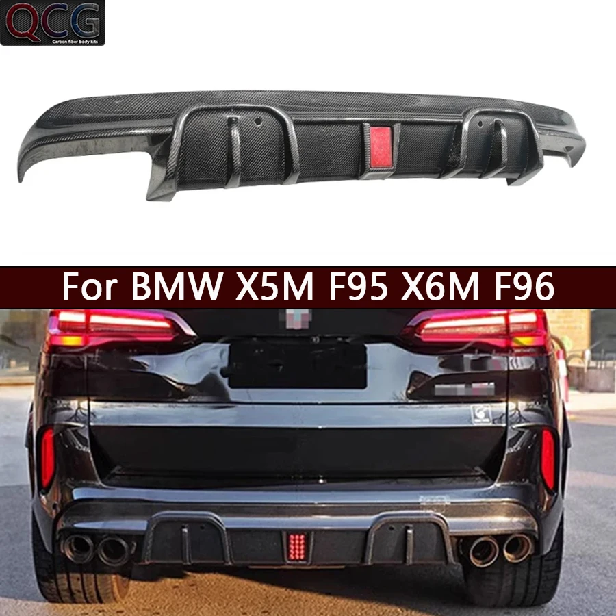 

For BMW X5M F95 X6M F96 Carbon Fiber Back lip Car Rear Bumper Diffuser Rear Splitters Spoiler shunt Car Accessories Body Kit