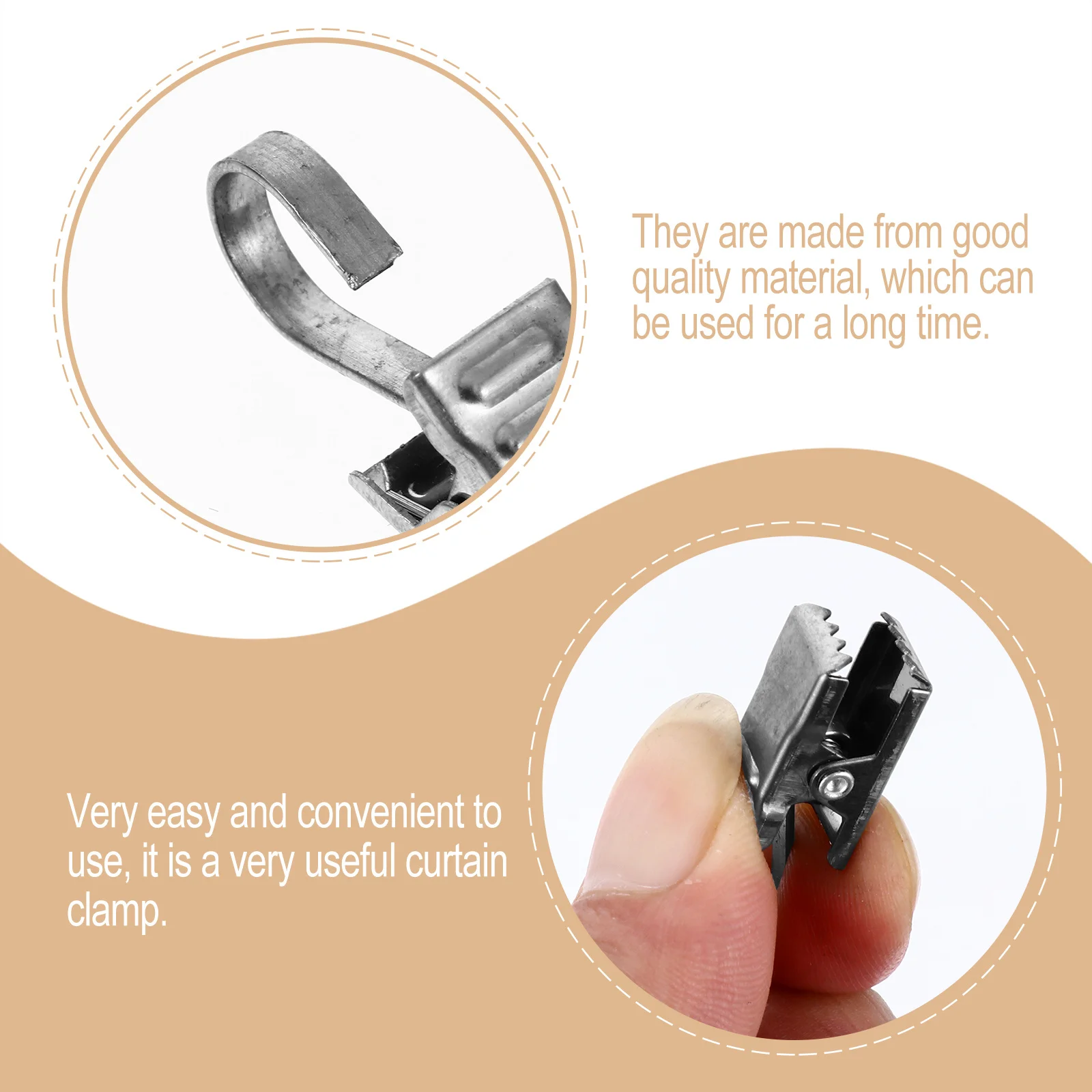 

20Pcs Curtain Clips Metal Alligator Clamps Heavy Duty Hooks for Drapery Hanging Curtains Shower Curtain Photo Display