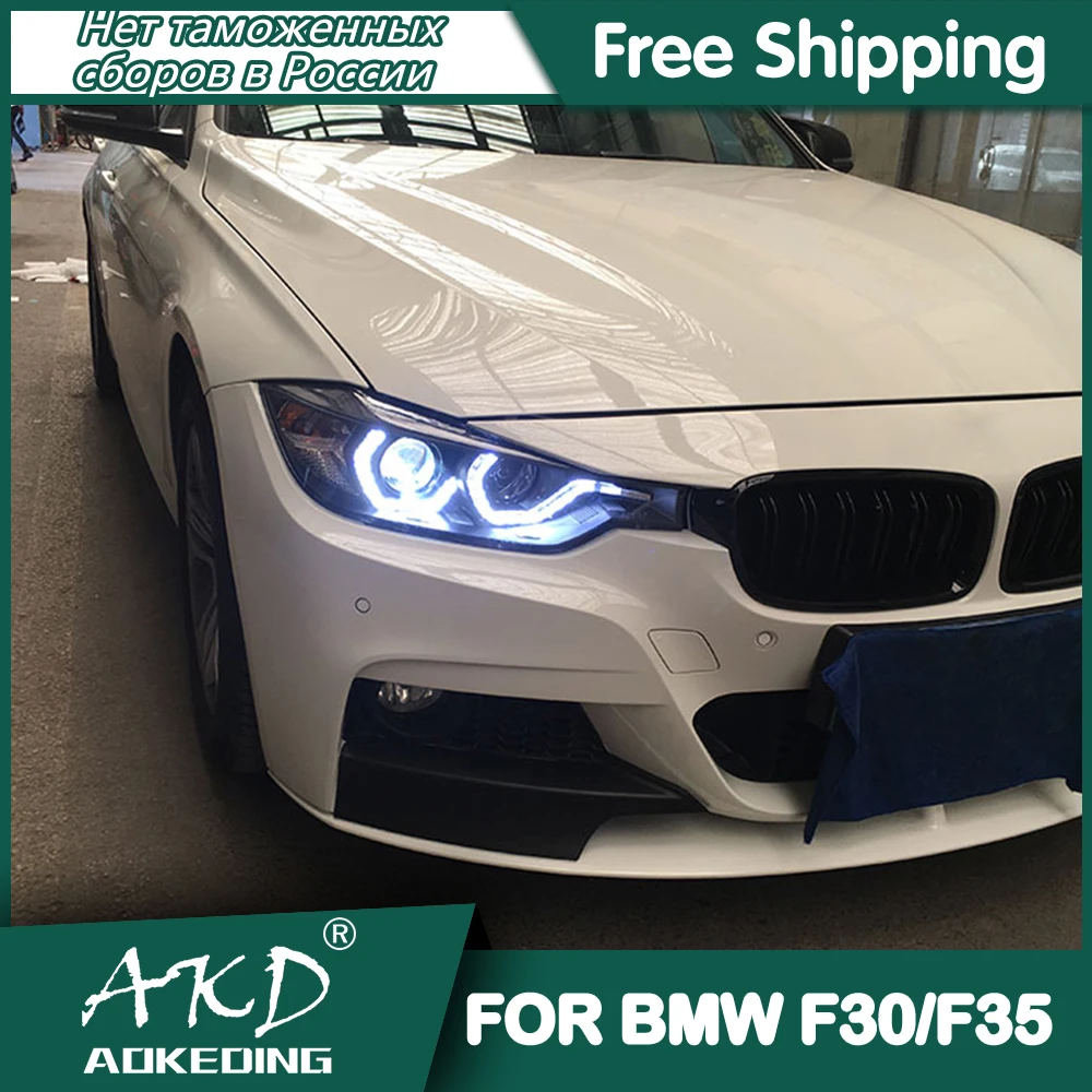 Car For BMW F30 F35 2013–2018 Headlights DRL Hella LED Bi Xenon Bulb Fog Lights Car Accessory 320i 318i Head Lamp