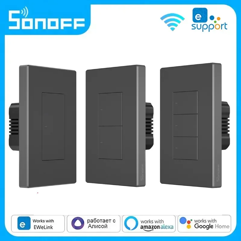 SONOFF M5 120 SwitchMan Smart Wall Switch Push Button Switch 1/2/3 Gang Smart Home Wall Panel APP Remote Control Support R5