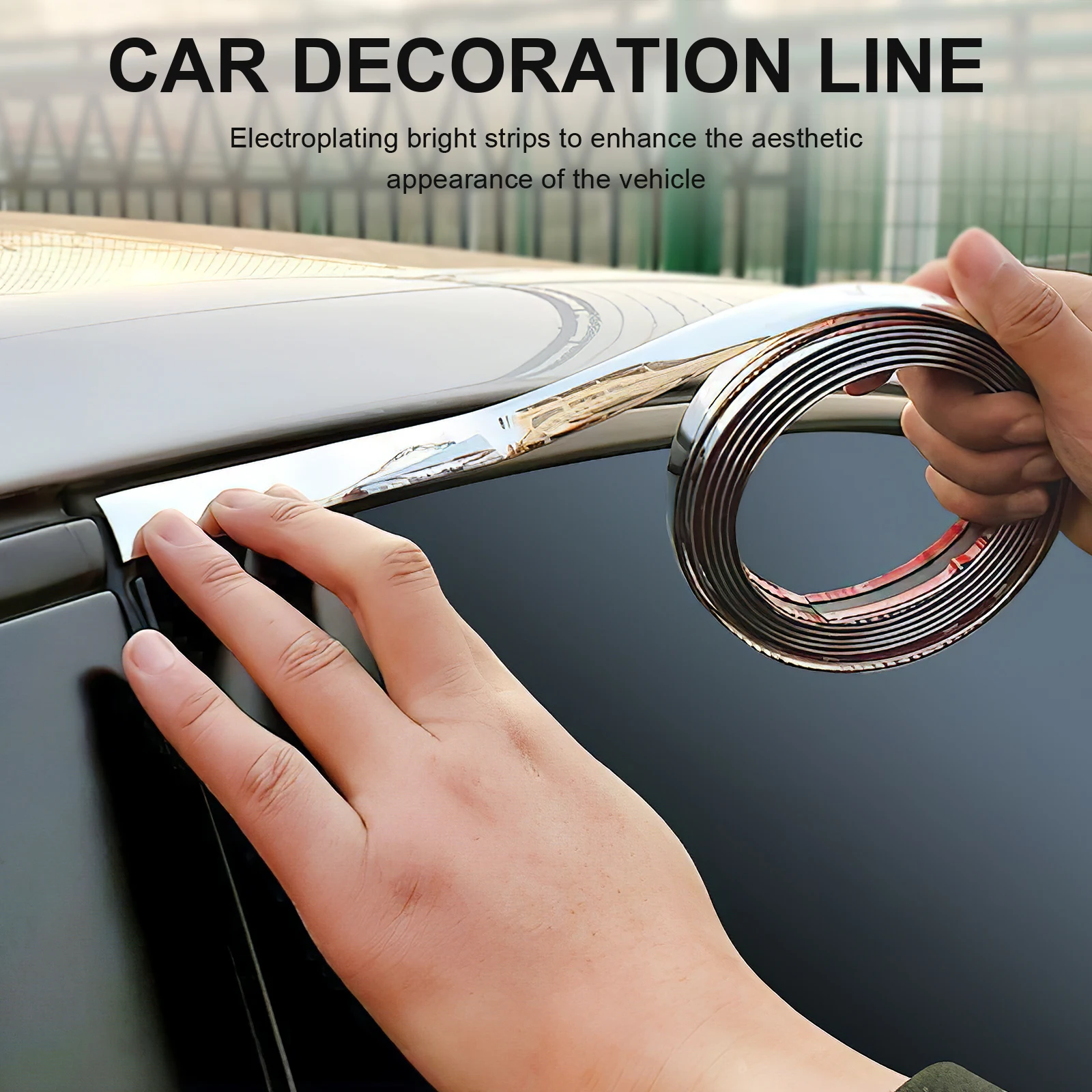 

20mmx5m Electroplated Trim Strips Universal Car Guards Protector Strip Scratch Bump Proof Easy Installation Practical Use