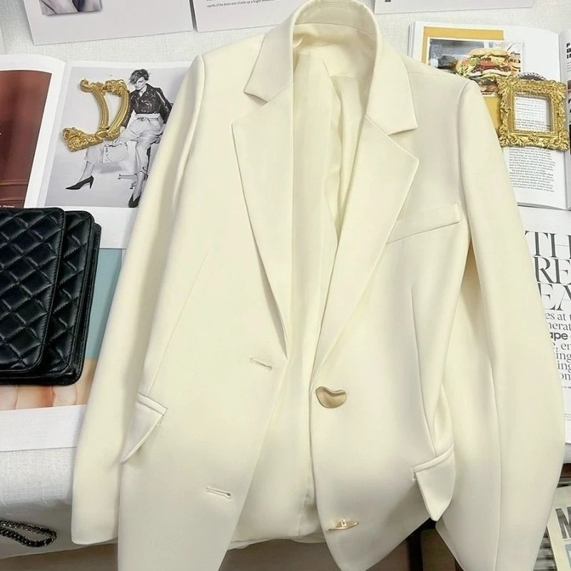 

Женский однотонный свежий художественный пиджак, весна-осень, миниатюрный, Новое поступление, элитный маленький пиджак с расслабленной атмосферой, богиня Аура