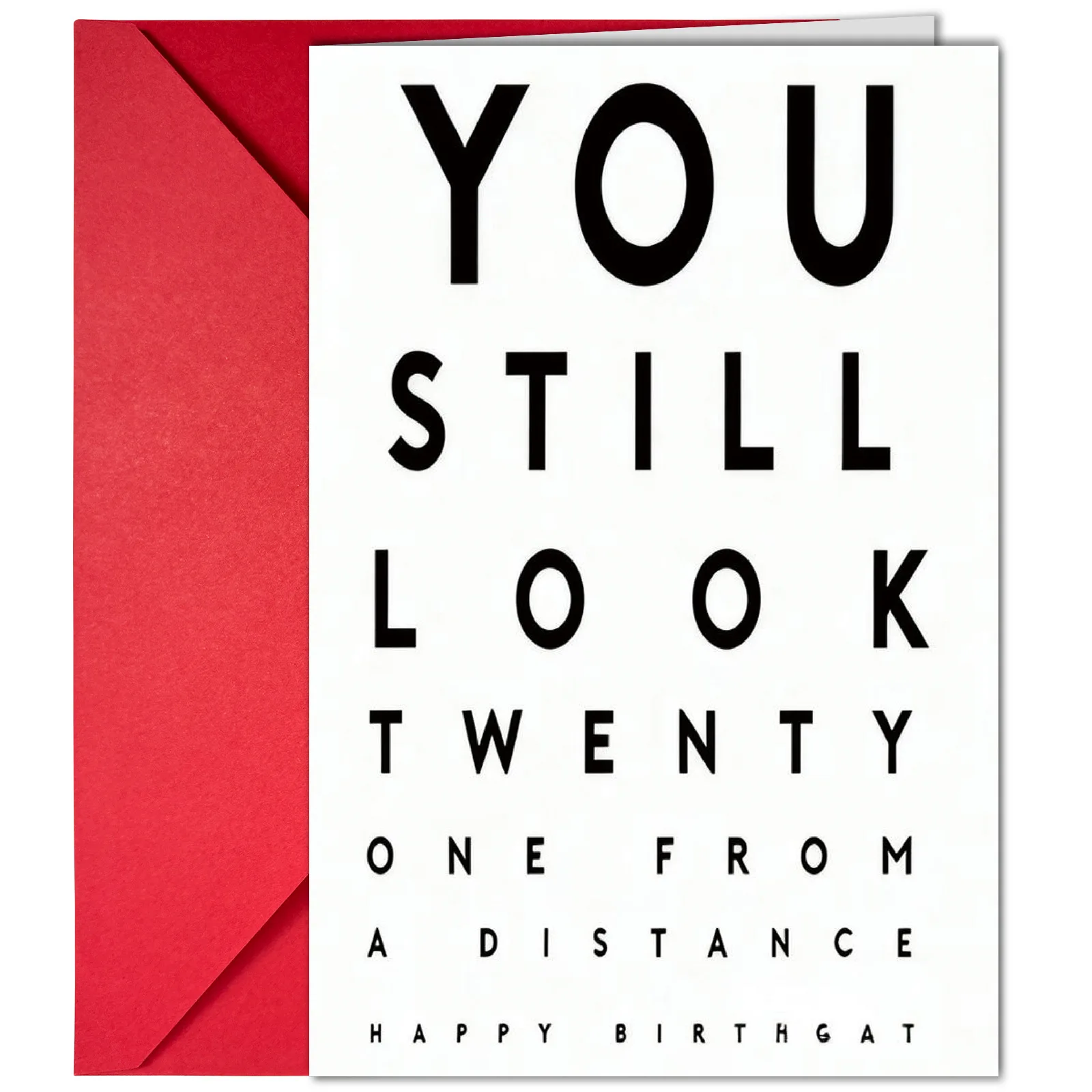 Weird Vision Chart Birthday Card 