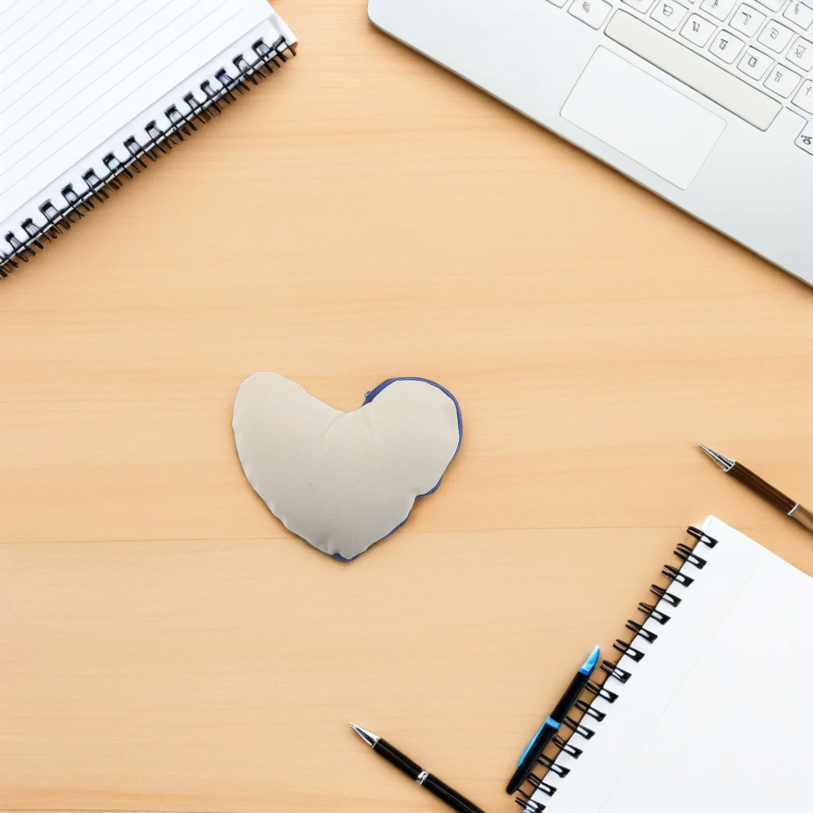 

6pcs Heart Shaped Sublimation Zipper Pouch Blank Diy Canvas Pencil Bag For Art Craft Stationery Travel Makeup