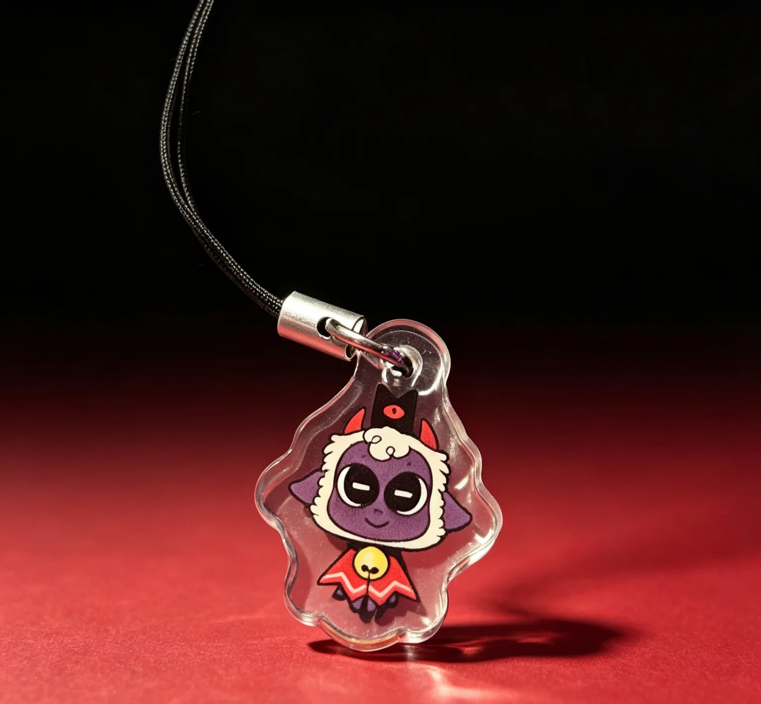 Cute Lamb Cartoon Acrylic Phone Charm, Mini Clear Acrylic Strap, Anime Character Bag Pendant Gift Cult of the Lamb Small Acrylic