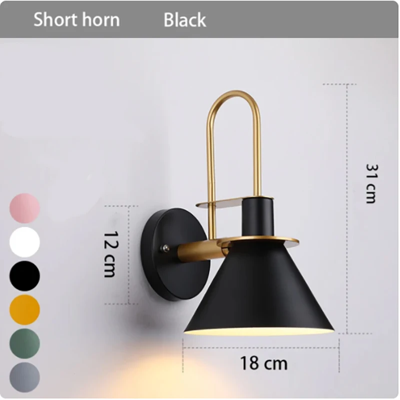Modern Simple Wall Lamp Living Room Creative Background Wall Aisle Wall Lamp Nordic New Bedroom Bedside Lamp view 2