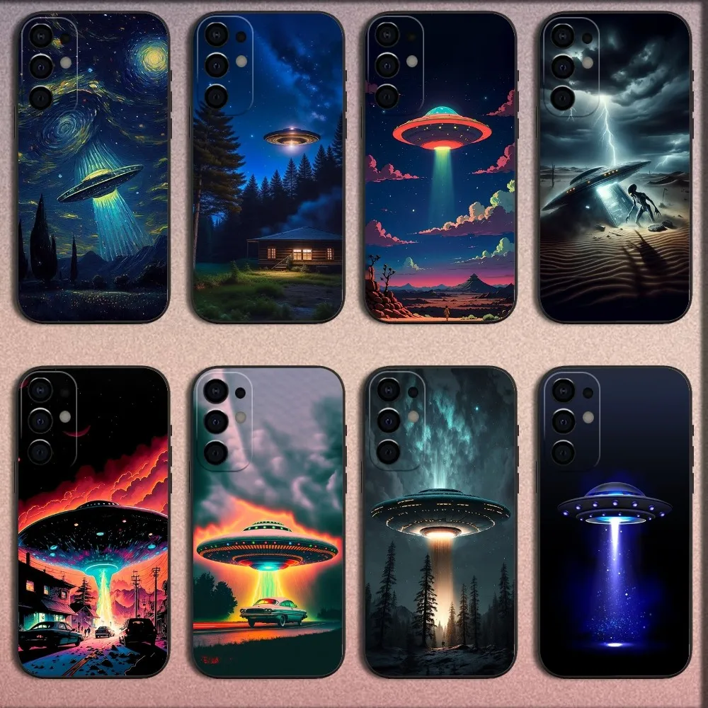 

UFO Alien Thing Phone Case For Samsung S25,S24,S21,S22,S23,S30,Ultra,S20,Plus,Fe,Lite,Note,10,9,5G Black Soft Cover