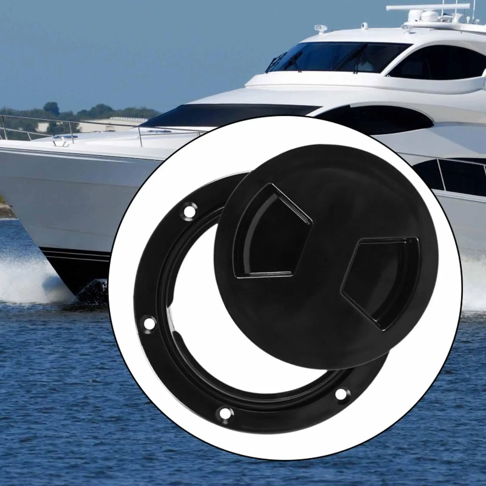

Sturdy ABS Marine Deck Plate with Mount Screws Leakproof Inspection Hatch for Boat Hatch Lid Accessories