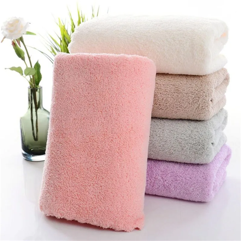 3PCS Microfiber Coral Velvet Face Towel Absorbent Cleaning Towel Soft Comfortable Breathable Shower Hair Face Drying Towel