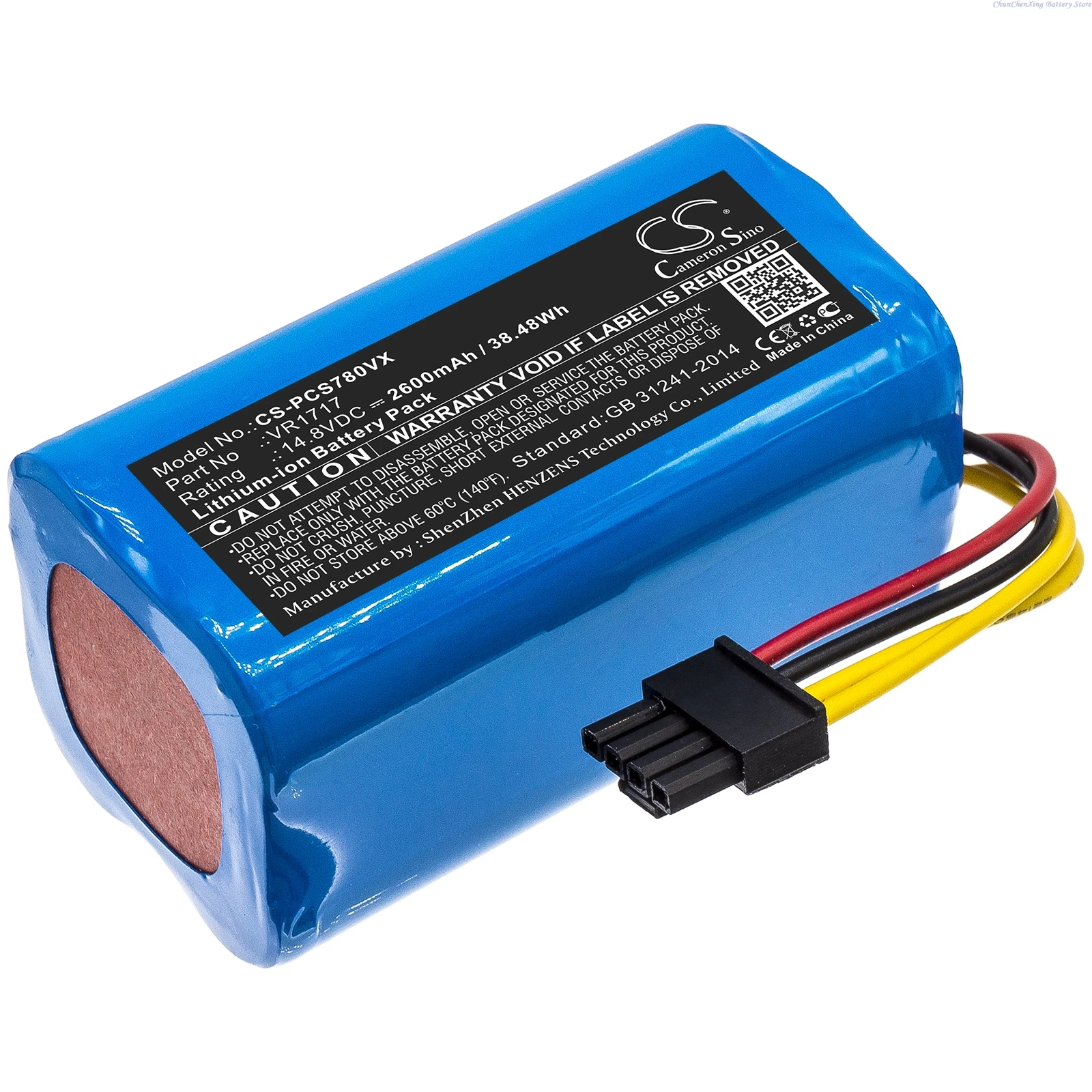

14.8V 2600mAh Vacuum Cleaner Battery VR1717 for Airrobo P10, For SUZUKA KAKA P2, For ROVUS BL500N BL500 BL517 +TOOL