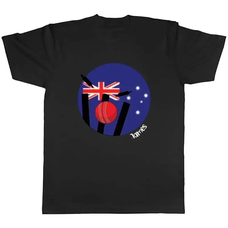 Personalised Cricket Australia Sports Mens Unisex T-Shirt Tee Gift