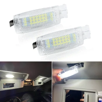 2Pcs 18LED 태양 바이저 허영 미러 라이트 독서 램프 폭스 바겐 골프 4 5 6 7 Passat B6 B7 CC 제타 폴로 EOS MK6 TIGUAN TOURAN  Best5