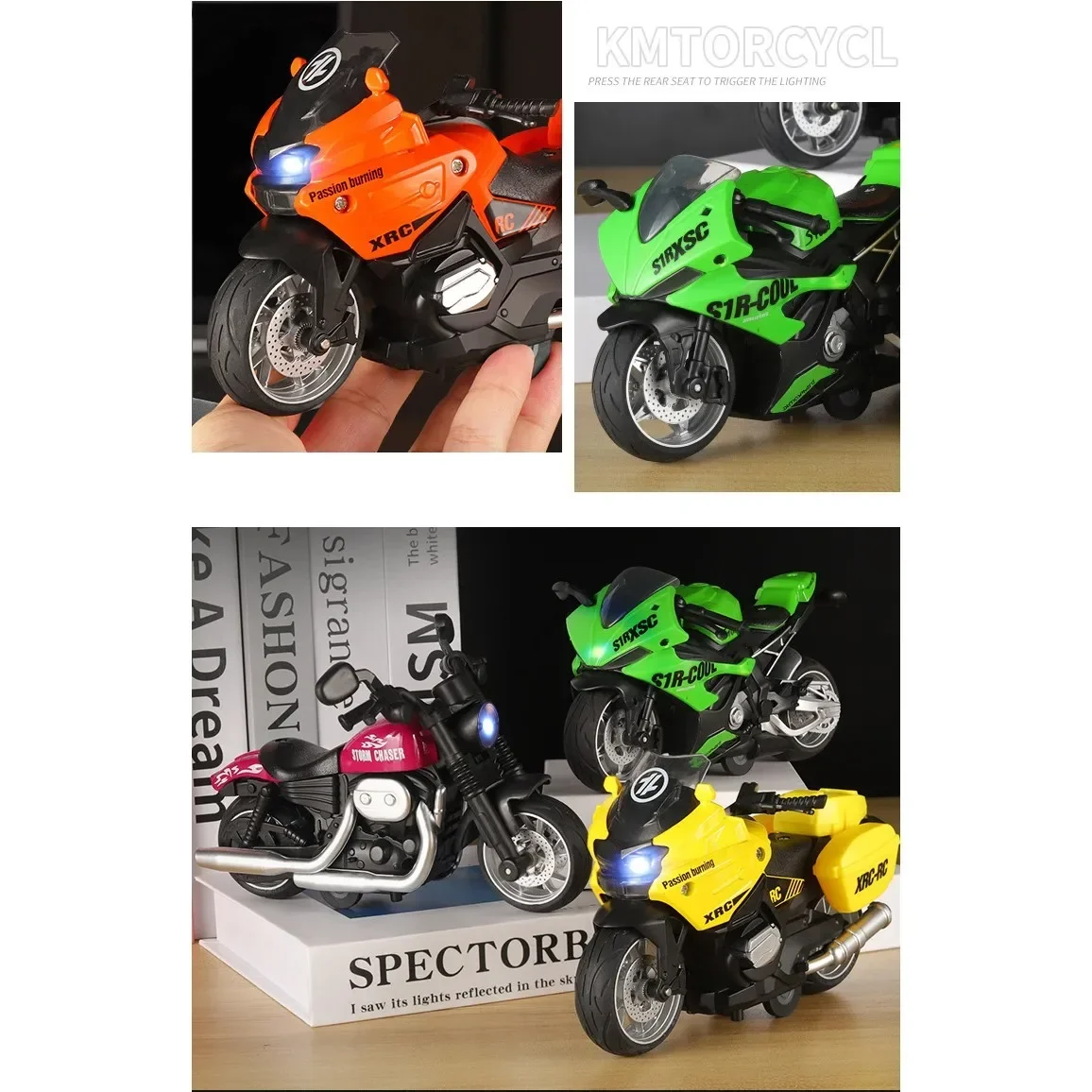 合金モーターサイクルモデル,1:16,15cm,650 s1000rr,バックライト,シミュレーションモデル,装飾玩具