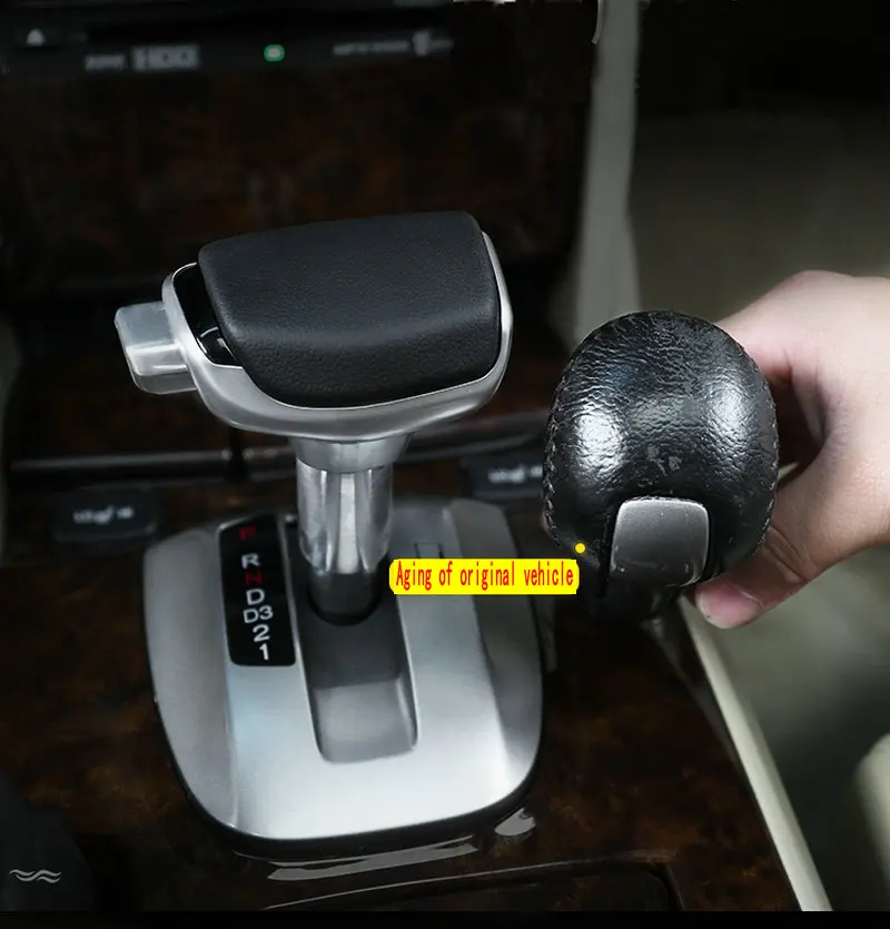 For  Hon-da  Accord 2008-2013  Special metal aluminum alloy gear lever  Automatic leather gear lever  Shift handball