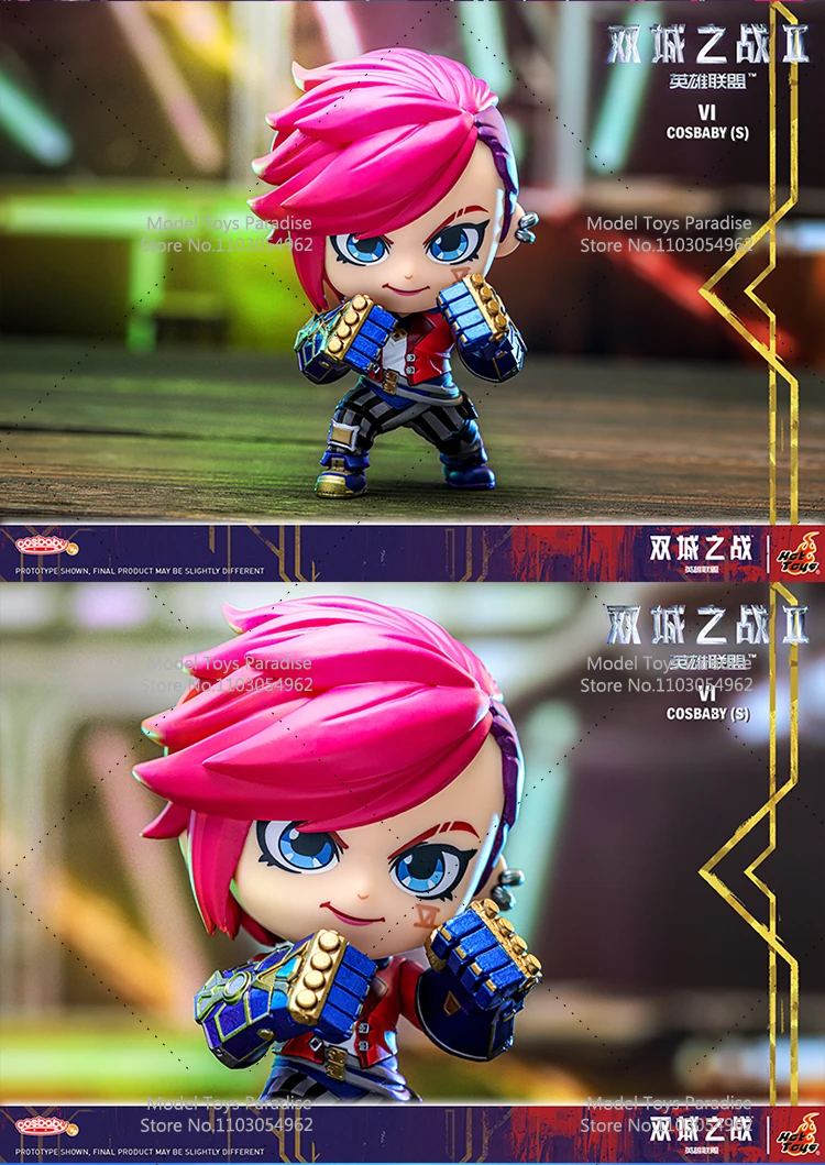 HOTTOYS COSB1101-1102 10CM skala klasyczne postacie animowane Jinx Vi Arcane: League of Legends komplet figurka żołnierza