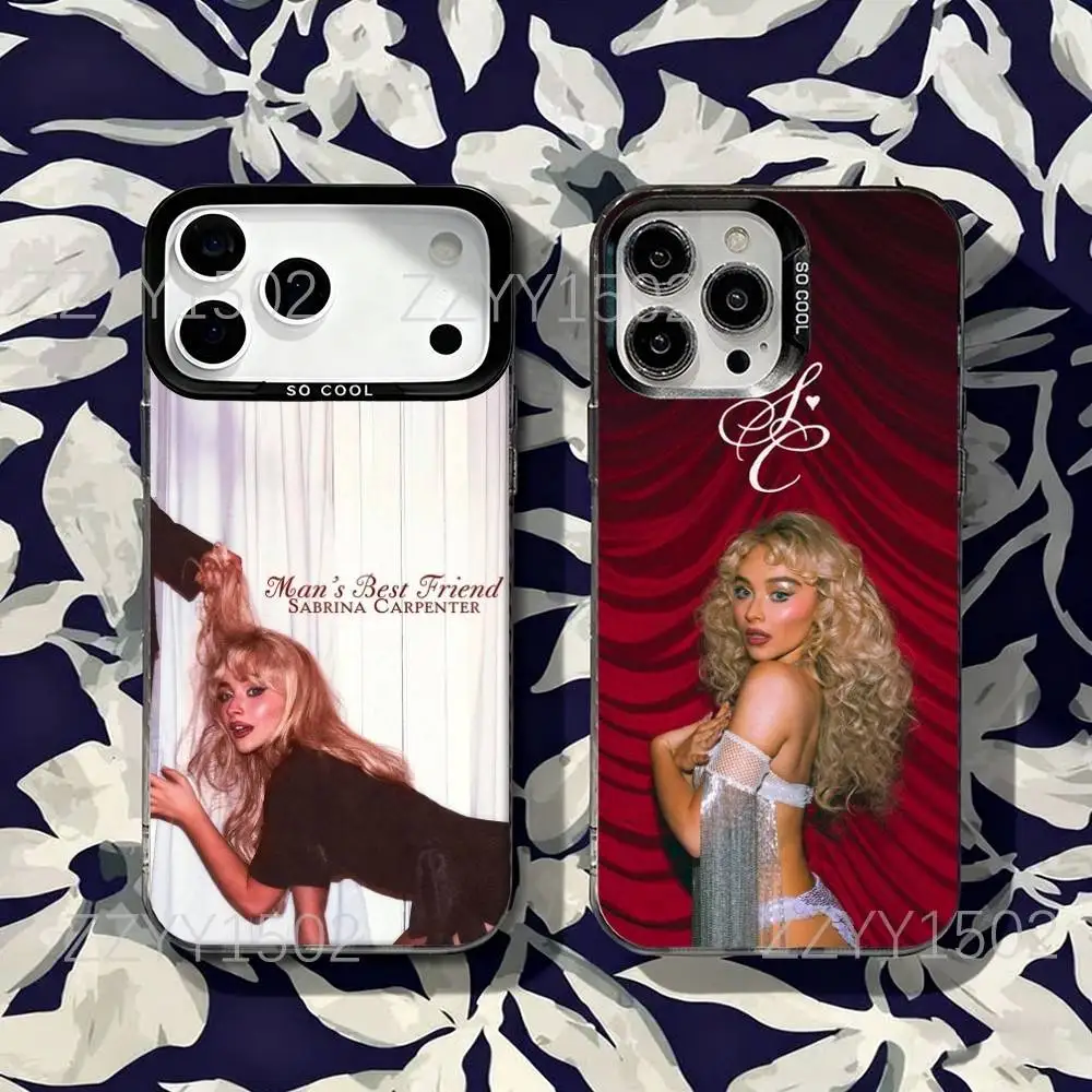 

S-Sabrina Carpenter Tears Phone Case For iPhone 17,16,15,14,13,12,X,8,Pro,Max,Plus,SE4,Air,Mini HD Black IMD Matte