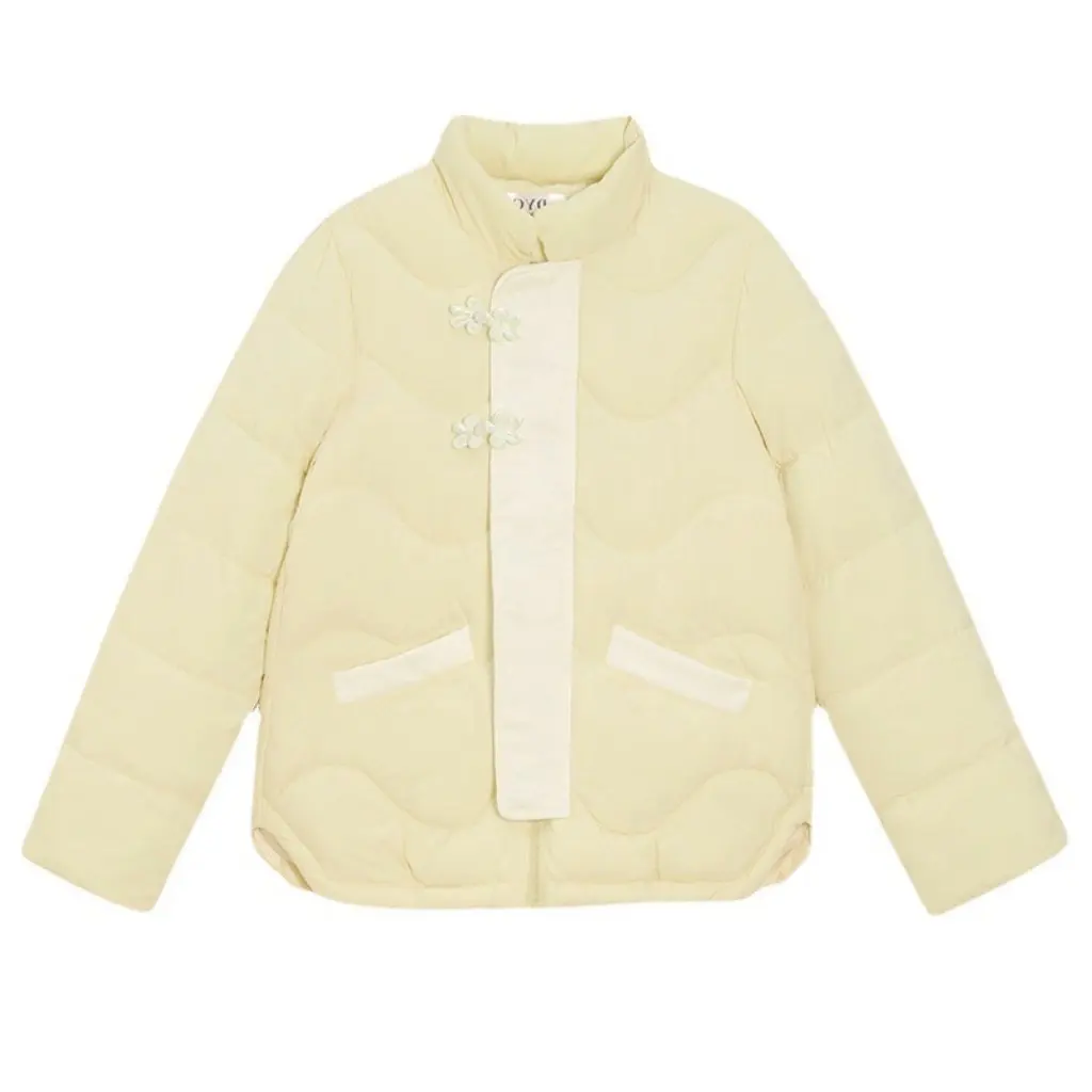 

Женское винтажное художественное пальто на хлопковой подкладке в китайском стиле, легкая зимняя верхняя одежда с пряжкой и пряжкой