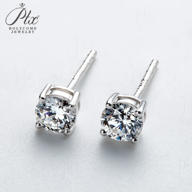 Laborgezüchtete Diamant-Ohrstecker 3mm Runde Form 925 Sterling Silber Vierkant-Fassung Edles Geschenk Großhandel Holycome Schmuck – Detail 9