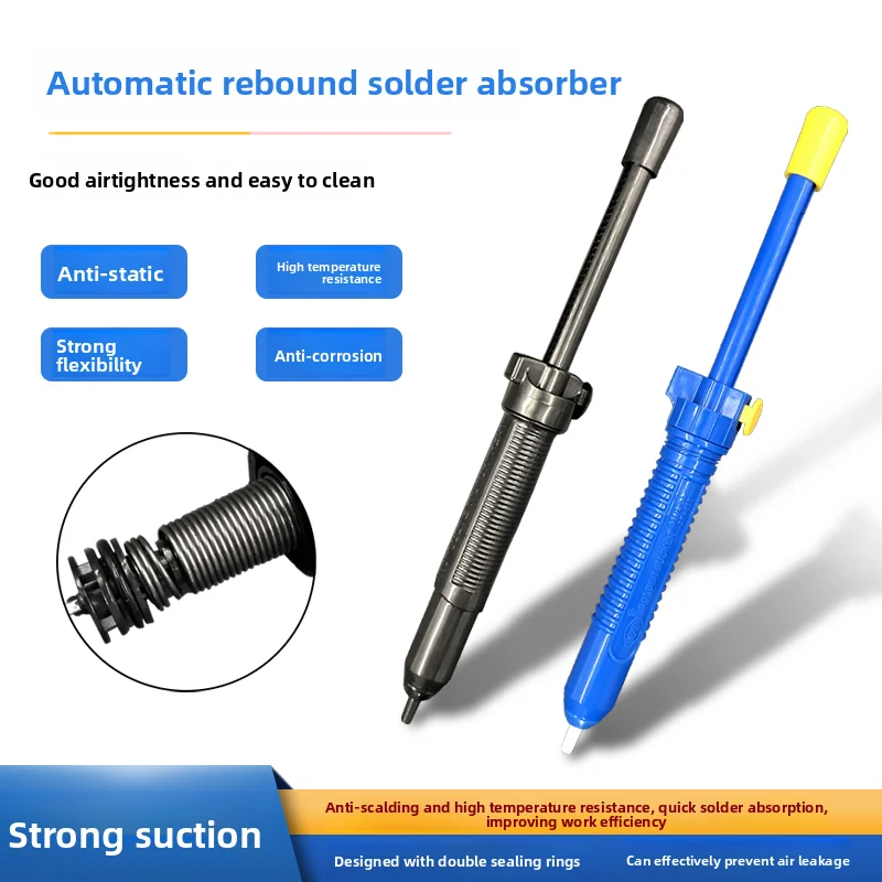 

Anti static Strong Power Suction Tin Pump Desoldering Pump Solder Residue Cleaning Tool Manual Tin Suction Gun HB 017 Cable Tool