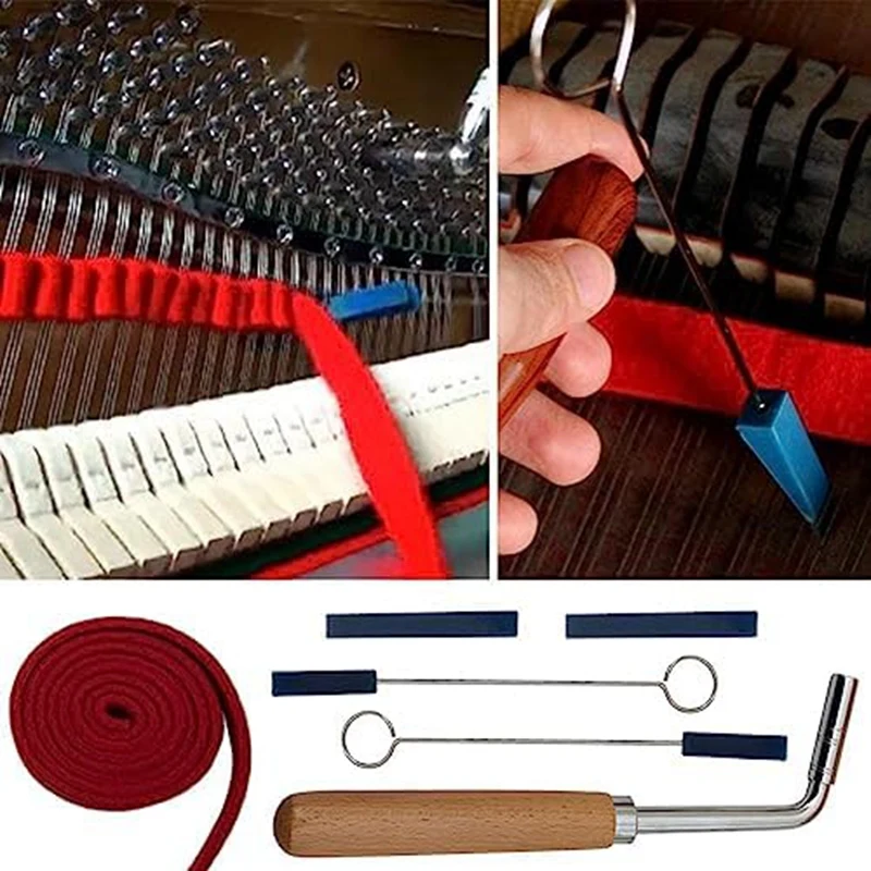 Professional Piano Tuning Kit, Piano Tuner Hammer Mute Kit Tools, Piano Tuning Lever Tools