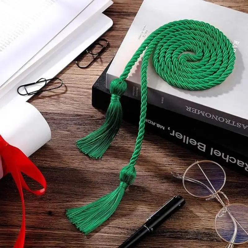 170CM Academic Regalia Graduation Honor Cord Double Fringe Long Tassels Rope for Student Ceremony Outfit