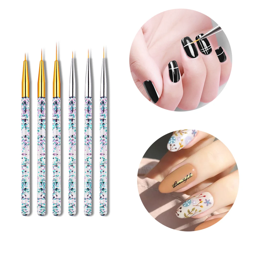 

3pcs Nail Art Liner Brush Set Gold Silver Nail Lines Drawing Painting Flower Pen Acrylic DIY Phototherapy Nail Pen Nail Tools