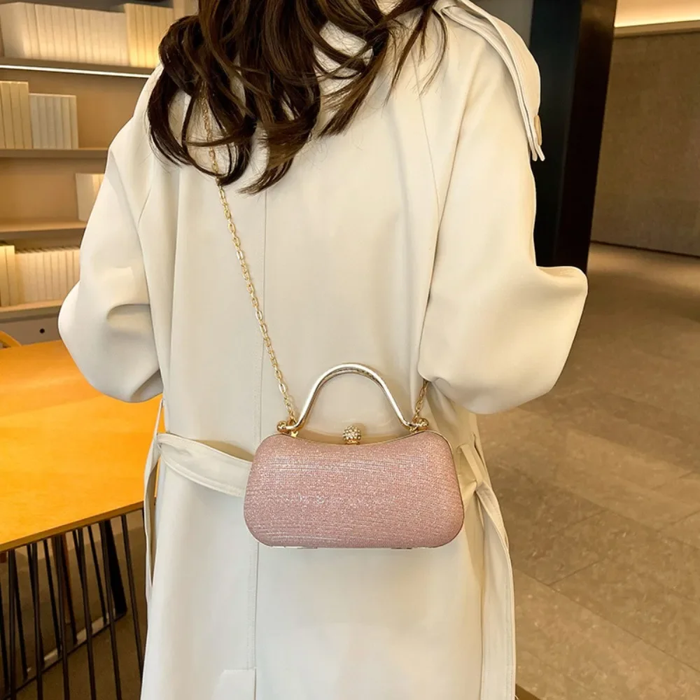 

Luxury Women's Glitter Evening Bag High-Design Party Banquet Wedding Clutch Handbag with Chain Shoulder Strap for Ladies