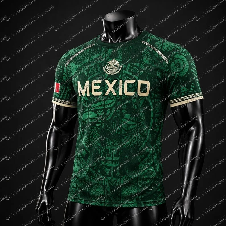 Mexico 2026 Football Jersey National Flag Print Home Away Kid's Soccer Shirt Team Kit Fanwear for Men and Women