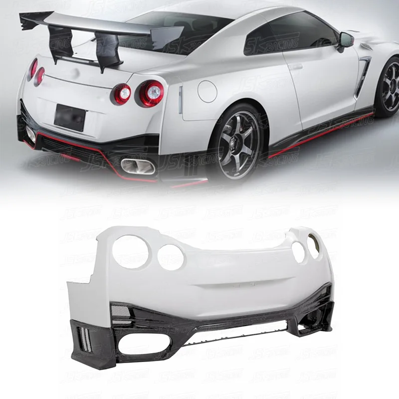 Half Carbon Fiber Rear Bumper for 2008-2019 Nissan GTR R35 Modified Upgraded Nismo Style