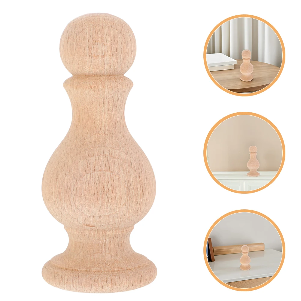 

Wooden Spindle Finial Natural Solid Wood Roman Column Design for Furniture Decoration Classical European Style Decorative
