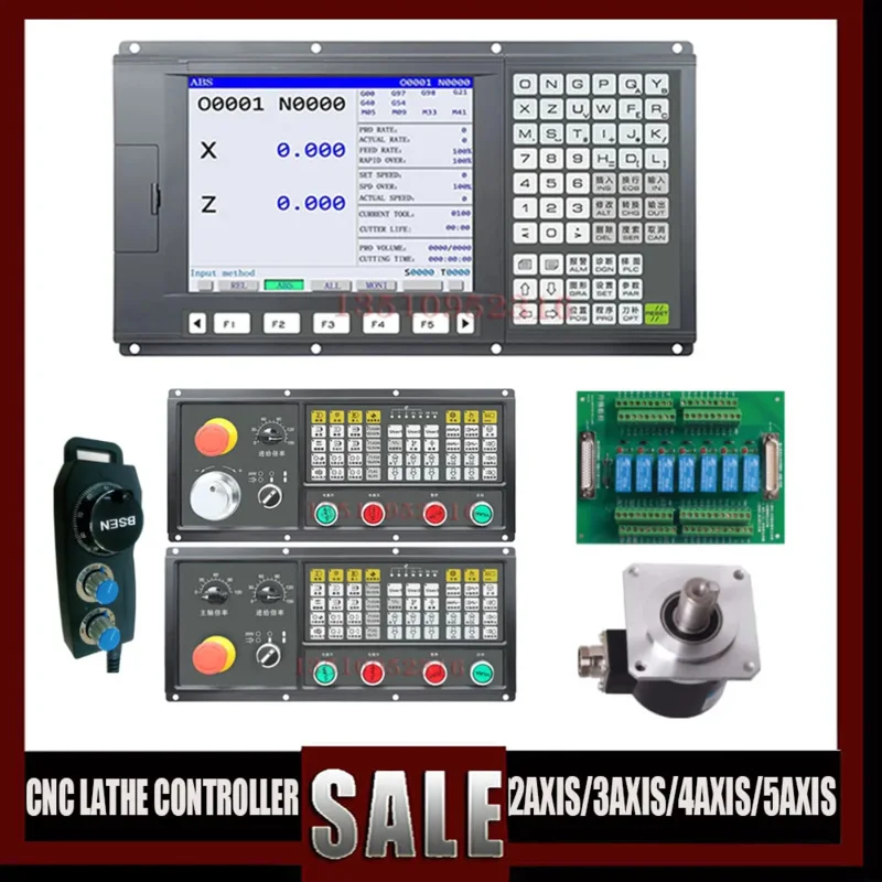 System, 2-/3-/4-/5-Axis CNC Lathe Controller Kit, Hand Wheel, Sub-Panel, Spindle Encoder, RelayBoard